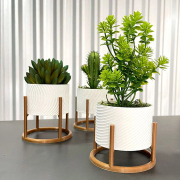 Decorative Trio of Cachepot Vases